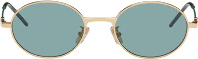 Givenchy Gold Gv Speed Sunglasses In Green