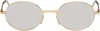 Givenchy Men's Gv Speed Metal Round Sunglasses In Shiny Endura Gold/sm