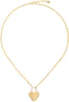 Givenchy Gold Heart Lock Necklace In 711-golden/silvery