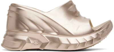 Givenchy Gold Marshmallow Sandals In 769 Dusty Gold