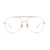 Givenchy Gold Square Full Rim Eyeglasses In Gold