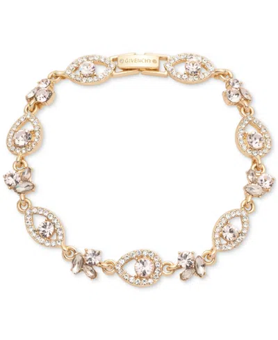 Givenchy Gold-tone Crystal Flex Bracelet In Pink