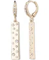 GIVENCHY GOLD-TONE CRYSTAL SCATTERED LINEAR DROP EARRINGS