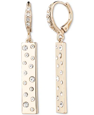 Givenchy Gold-tone Crystal Scattered Linear Drop Earrings In Crystal Wh