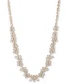 Givenchy Gold-tone Cubic Zirconia Collar Necklace, 16" + 3" Extender In White