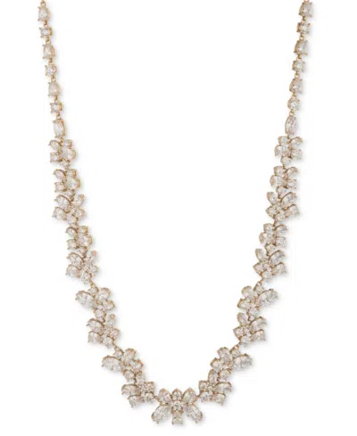 Givenchy Gold-tone Cubic Zirconia Collar Necklace, 16" + 3" Extender In Neutral