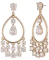 Givenchy Gold-tone Cubic Zirconia Orbital Drop Earrings In Silver,white