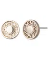 Givenchy Gold-tone Logo Coin Button Stud Earrings In Gold