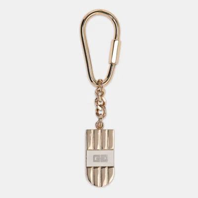 Pre-owned Givenchy Gold Tone Metal Charm Key Holder