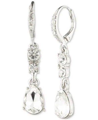 Givenchy Gold-tone Mixed Crystal Linear Drop Earrings In Crystal Wh
