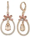 Givenchy Gold-tone Mixed Crystal Orbital Drop Earrings In Orange
