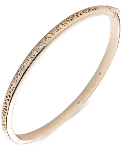 Givenchy Gold-tone Openwork Logo Bangle Bracelet