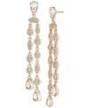 Givenchy Gold-tone Pave Cluster & Pear-shape Crystal Statement Earrings