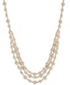Givenchy Gold-tone Pave Cluster Layered Collar Necklace, 16" + 3" Extender