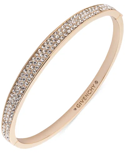 Givenchy Gold-tone Pave Crystal Bangle Bracelet In Crystal Wh