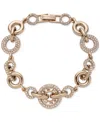 Givenchy Gold-tone Pave Logo Link Flex Bracelet In Gold