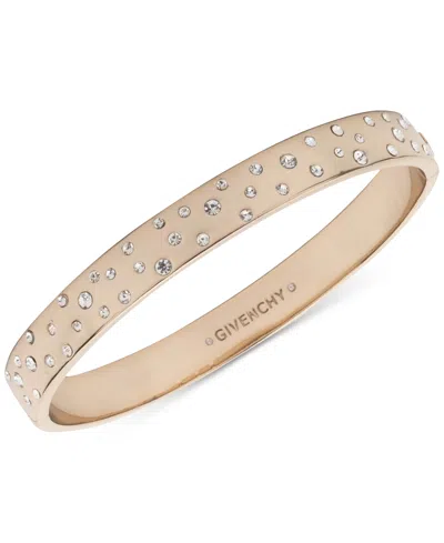 Givenchy Gold-tone Pave Sprinkle Bangle Bracelet In Crystal Wh