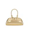 Givenchy Antigona East-west Mini Bag In Laminated Leather In Gold
