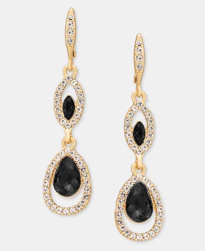 Givenchy Gold-tone Glass Drama Double Drop Earrings