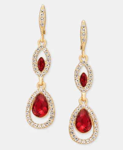 Givenchy Gold-tone Glass Drama Double Drop Earrings