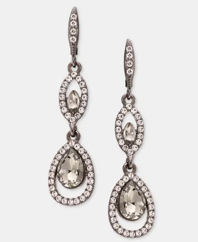 Givenchy Gold-tone Glass Drama Double Drop Earrings In Silver