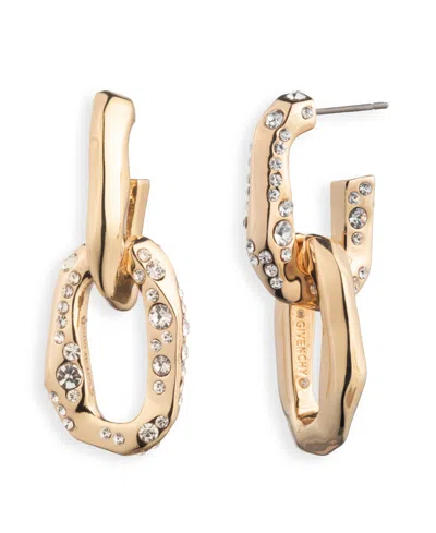 Givenchy Gold-tone Pave Link Drop Earrings
