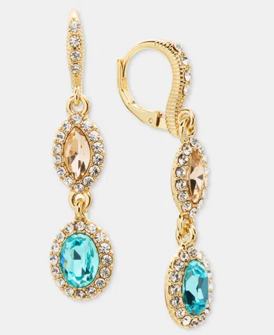 Givenchy Gold-tone Stone Double Drop Earrings