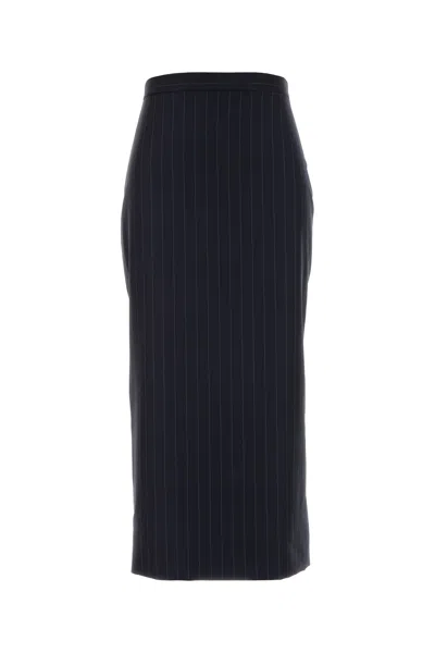 Givenchy Gonna In Lana Ricamata Donna In Black