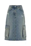 Givenchy Cotton Skirt In Mediumblue