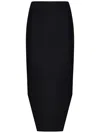Givenchy Asymmetric Skirt In Wool And Mohair In Nero