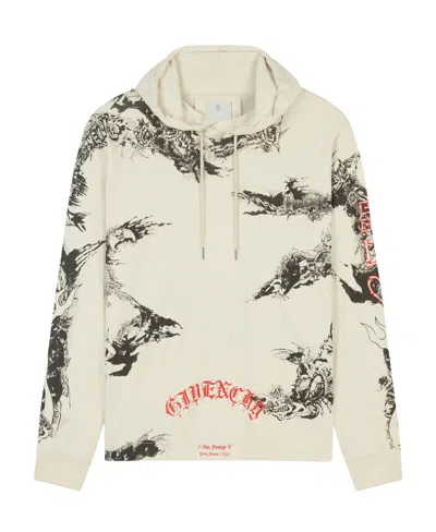 Givenchy Gothic Oversized Hoodie In White