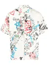 GIVENCHY GRAFFITY GRAPHIC PRINT SHORT SLEEVED SHIRT