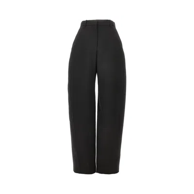 Givenchy Grain De Poudre Barrel Leg Pants In Black