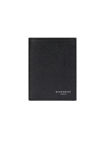 Givenchy Grain Leather Card Holder In Brown