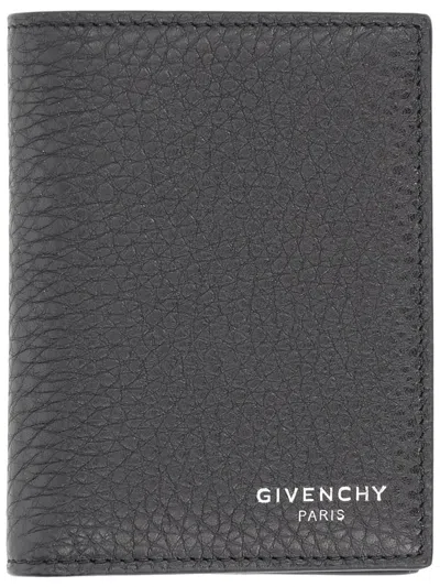 Givenchy Grain Leather Card Holder In Black