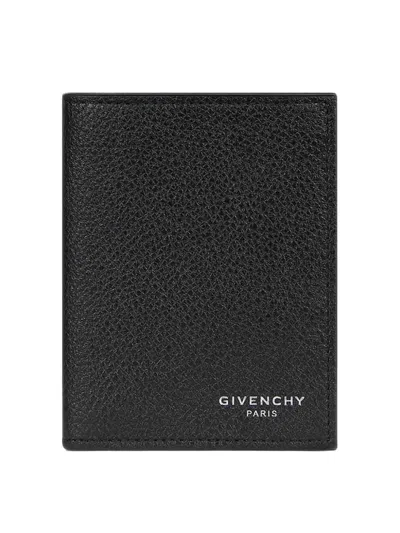 Givenchy Grained Leather Card Holder In Black