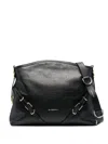 Givenchy Grained-leather Shoulder Bag In Black