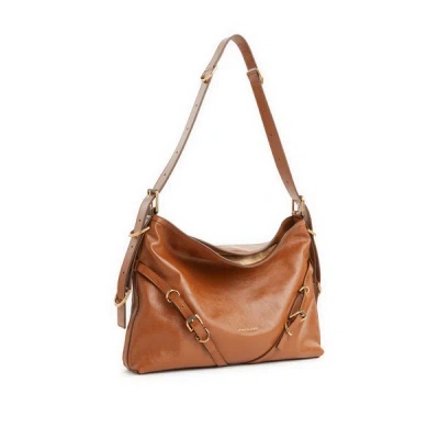 Givenchy Grained Leather Voyou Bag In Brown