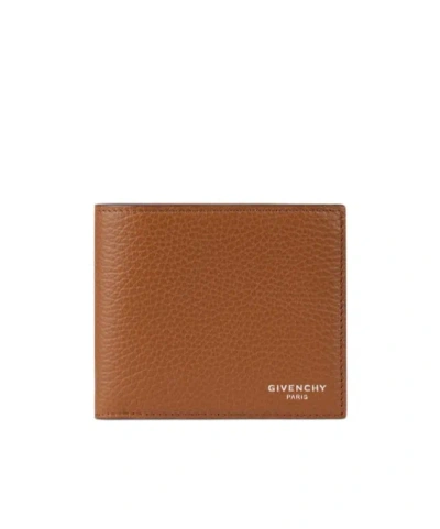 Givenchy Grained-leather Wallet In Brown