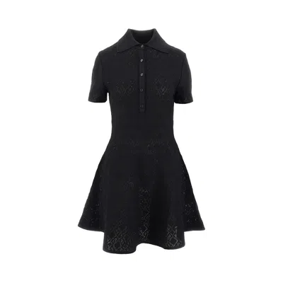 Givenchy Gram 72 Jacquard Knit Midi Dress In Black