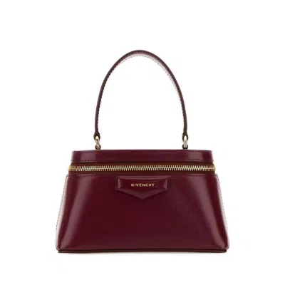 Givenchy Grape Leather Antigona Handbag Burgundy Borse A Mano In Red