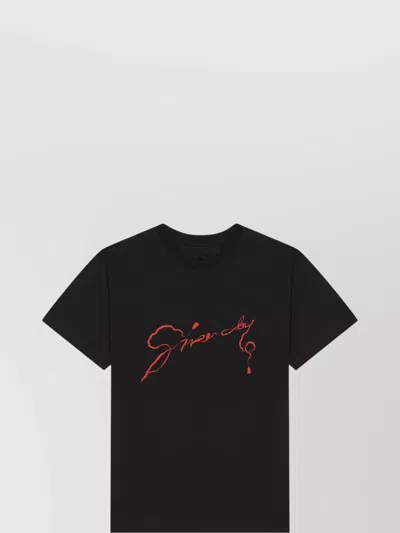 Givenchy T-shirt In Cotton With Chandelier And Snake Print In Black