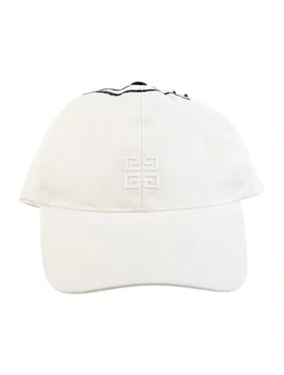 Pre-owned Givenchy Graphic Embroidered Baseball Cap In White