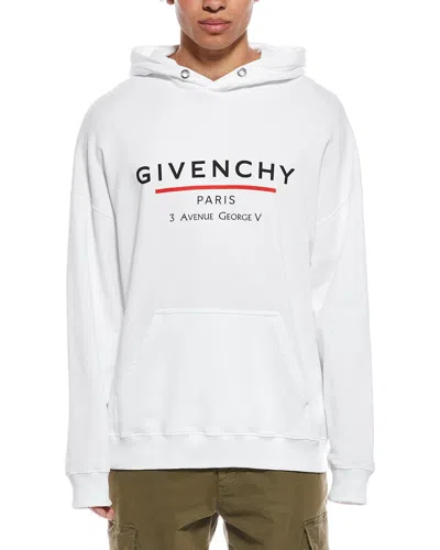 Givenchy Graphic Logo Print Hoodie In White
