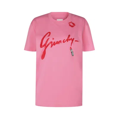 Pre-owned Givenchy Graphic Logo T-shirt 'pink' | Women's Size Xs
