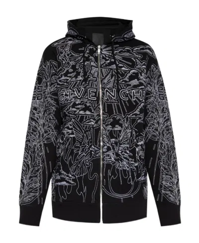 GIVENCHY GIVENCHY GRAPHIC PATTERN PRINTED HOODIE