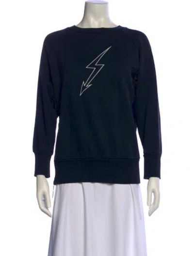 Pre-owned Givenchy Graphic Print Bateau Neckline Sweatshirt In Black