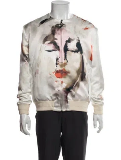 Pre-owned Givenchy Graphic Print Bomber Jacket In Neutral