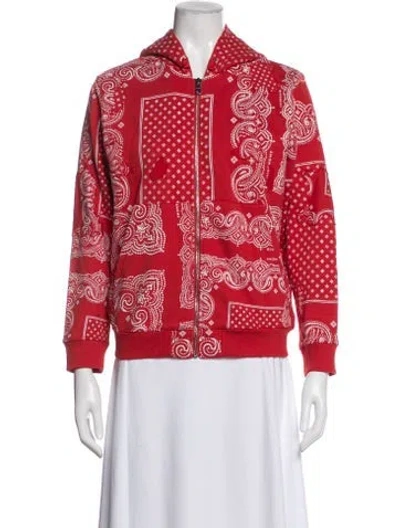 Pre-owned Givenchy Graphic Print Bomber Jacket In Red