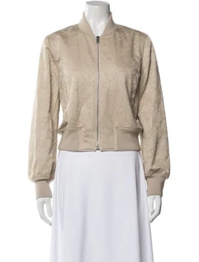 Pre-owned Givenchy Graphic Print Bomber Jacket W/ Tags In Neutral